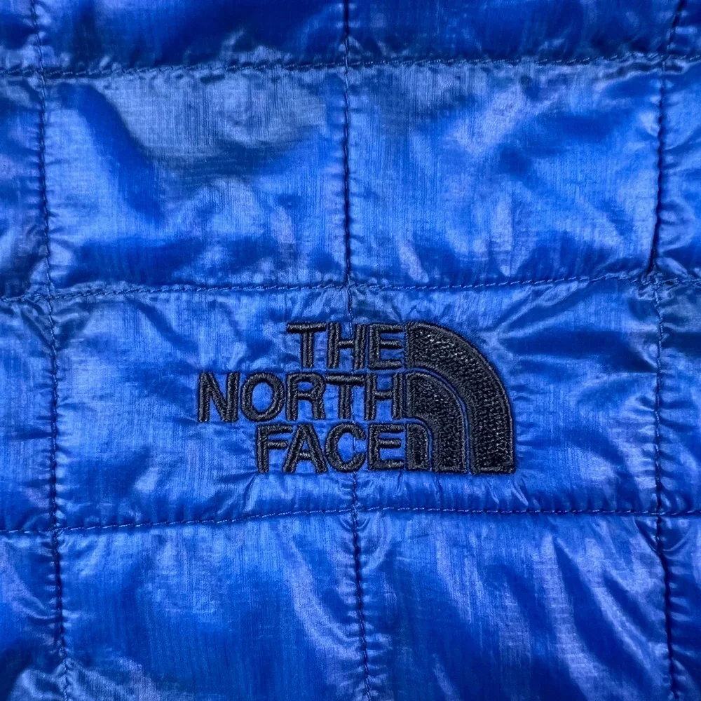 The‎ North Face ThermoBall Full Zip Jacket Mens L Blue Quilted Outdoor Insulated